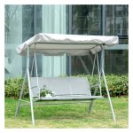 Tuinschommel - Hollywood - Metalen dak - Grijs