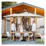 Parasol - Tuinparasol - Dubbelzijdige kantelhoek - Marktparasol - Crème