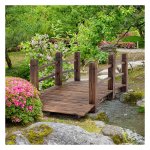 Tuinbrug - Grenenhout - Draagvermogen 180 kg - Donkerbruin