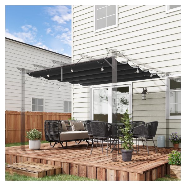 Pergola - LuxeDesign - Schaduwdoek met afvoergaten - Donkergrijs