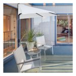 Metalenparasol - LuxeSun - Halfrond - Crèmewit