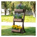 Bloemenstandaard – Houten - Stijlvol – Decoratief - Bruin