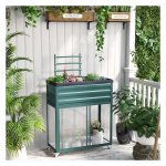 Moestuinbak - Stalen kweekbed - Met klimrek - Zwart