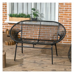 Tuinbank - Sterke 2-zitter - Zwart