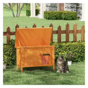 Kattenhuis - Geïsoleerd - Verhoogd - Oranje