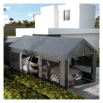 Carport - Stevig - Verstelbaar - Donkergrijs