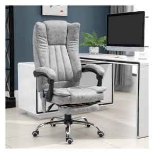 Massagestoel - Comfort Relax - Verstelbare Rugleuning - Voetsteun - Grijs