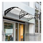 Voordeurluifel - Weerbestendig - Modern design - Zwart
