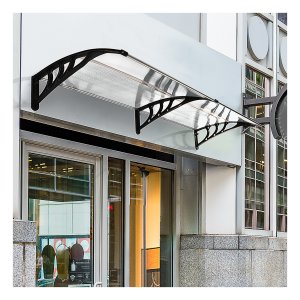 Voordeurluifel - Weerbestendig - Modern design - Zwart