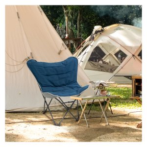 Campingstoel - Opvouwbaar - Modern design - blauw