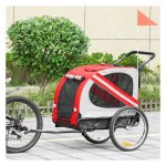 Fietskar - Hondenfietskar - 2-in-1 - Reflecterend - Grijs