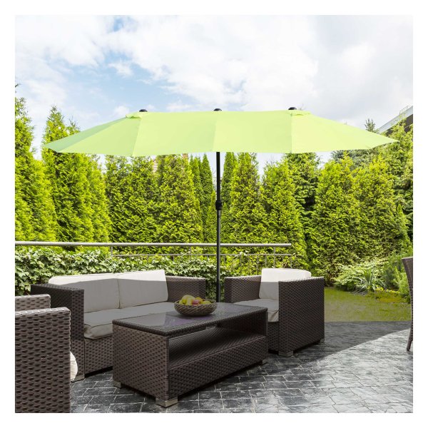 Parasol - Greenline - Handcrank - Oval - groen