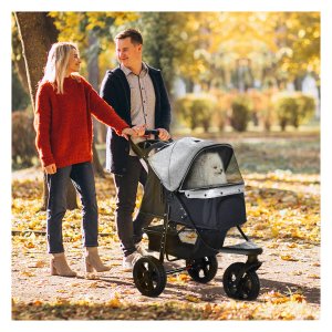 Huisdierenbuggy - ComfortRide - Inklapbaar – Grijs