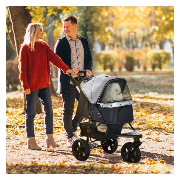 Huisdierenbuggy - ComfortRide - Inklapbaar – Grijs