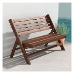 Zitbank - Buitenleven - Houten parkbank - Belastbaar - Verkoolde