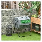 Composteringsvat - Groene Tuin - 160 liter - 2 compartimenten - Grijs