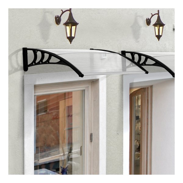 Polycarbonaatluifel - Luxeshade - Transparant - Voordeur - Grijs