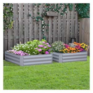 Bloembak - Gegalvaniseerd - Grijs