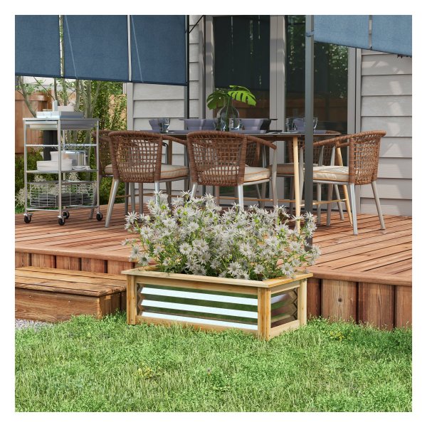 Plantenbak - GroenLeven - Verhoogd - Houten frame - Natuurlijk