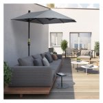 Parasol - BalkonExpert - Waterdicht – Polyester - Donkergrijs