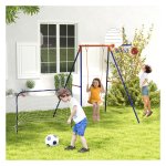 Schommelset - SpeelgoedWereld - Voetbaldoel - Basketbalring - Donkerblauw