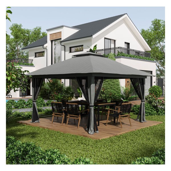 Tuinpaviljoen – LuxusGarten - Waterdicht – Stevig - Grijs
