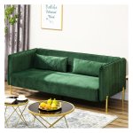 3-zitsbank - Luxe Sofas - Fluweelbekleding - Groen