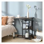 Salontafel - TrendyLiving - Verstelbaar – Met wielen - Zwart