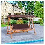 Tuinschommel - LuxeLife - Zonnedak - Relaxfunctie - Groen