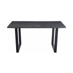 Bartafel 'Alexander' 180 cm Decor Donkerbruin - H 93 cm, Poten metaal 8x4 cm, blad , decor, ABS boord, - Top 36 mm