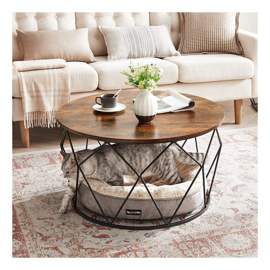 HOLTICO Salontafel, bijzettafel, rond, zwart, groen, woonkamertafel, banktafel voor woonkamer, tuin, balkon, slaapkamer, tafel, rond, modern, plantentafel, outdoor, met marmerpatroon
