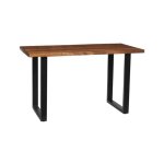 Bartafel 'Nicola' 160 cm Mangolia - H 93cm, Structuur metaal, blad exotisch hout mangolia, - Top 45 mm