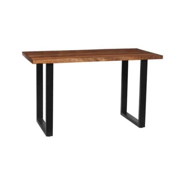 Bartafel 'Nicola' 160 cm Mangolia - H 93cm, Structuur metaal, blad exotisch hout mangolia, - Top 45 mm