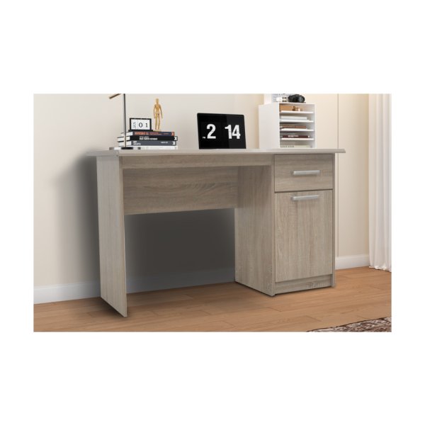 Bureautafel 'Milou' 1 lade 1 deur Sonoma, Structuur , decor Sonoma