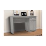 Bureautafel 'Milou' 1 lade 1 deur Grijze eik, Structuur , decor Grijze eik