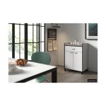 Keukentrolley 'Gina' Wit/grijs, , spaanderplaat en decor