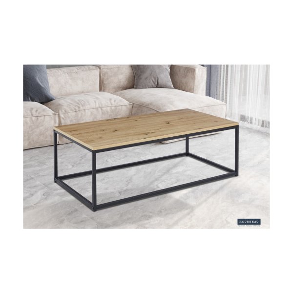 Salontafel 'Dallas' Decor Oude eik, Structuur zandgevoel frame, blad , decor
