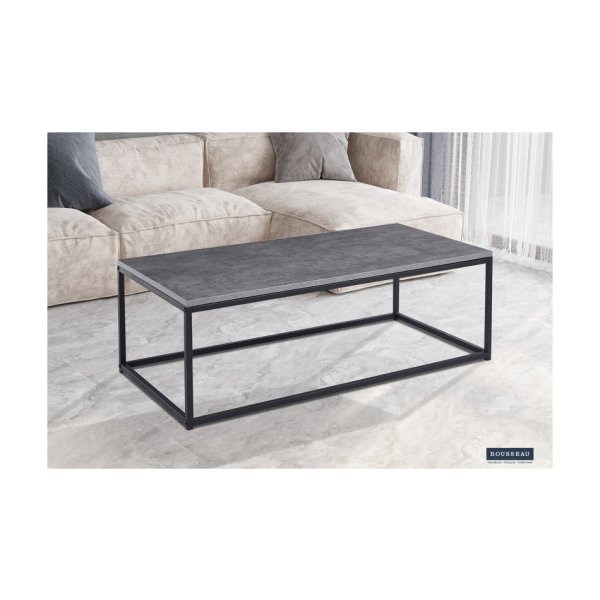 Salontafel 'Dallas' Decor Steen Grijs, Structuur zandgevoel frame, blad , decor