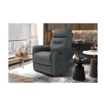 Relaxfauteuil Breda - Elegant en Verstelbaar - Elephant Grijs, Duurzaam PU en Metalen Poten