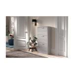 Schoenenkast 'Carini' 3 laden Grijze eik, Spaanderplaat en decor