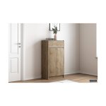 Schoenenkast 'Lilly' 2 deuren en 1 lade Sonoma, Spaanderplaat en decor