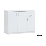 Commode 'Spacio' 3 deuren 2 laden Wit, , Spaanderplaat, ABS boorden en decor
