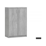 Commode 'Spacio' 2 deuren Grijze eik, , Spaanderplaat, ABS boorden en decor