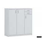Commode 'Spacio' 3 deuren 2 laden Wit, , Spaanderplaat, ABS boorden en decor