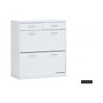 Schoenenkast 'Spacio' 2 laden Wit, , Spaanderplaat, ABS boorden en decor