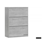 Schoenenkast 'Spacio' 3 laden Grijze eik, , Spaanderplaat, ABS boorden en decor