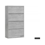 Schoenenkast 'Spacio' 4 laden Grijze eik, , Spaanderplaat, ABS boorden en decor