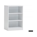 Boekenkast 'Spacio' 2 legplanken Wit, , Spaanderplaat, ABS boorden en decor