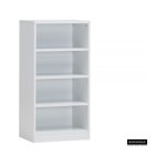 Boekenkast 'Spacio' 3 legplanken Wit, , Spaanderplaat, ABS boorden en decor