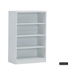 Boekenkast 'Spacio' 3 legplanken Wit, , Spaanderplaat, ABS boorden en decor